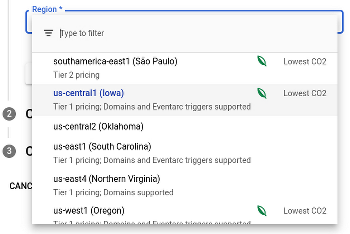 Google Cloud Carbon Free Energy Percentage CFE%