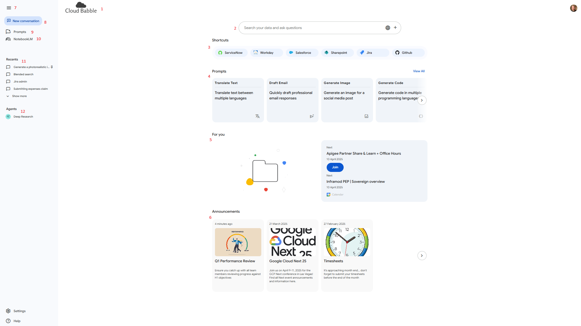 Google Cloud Agentspace User Interface (UI)