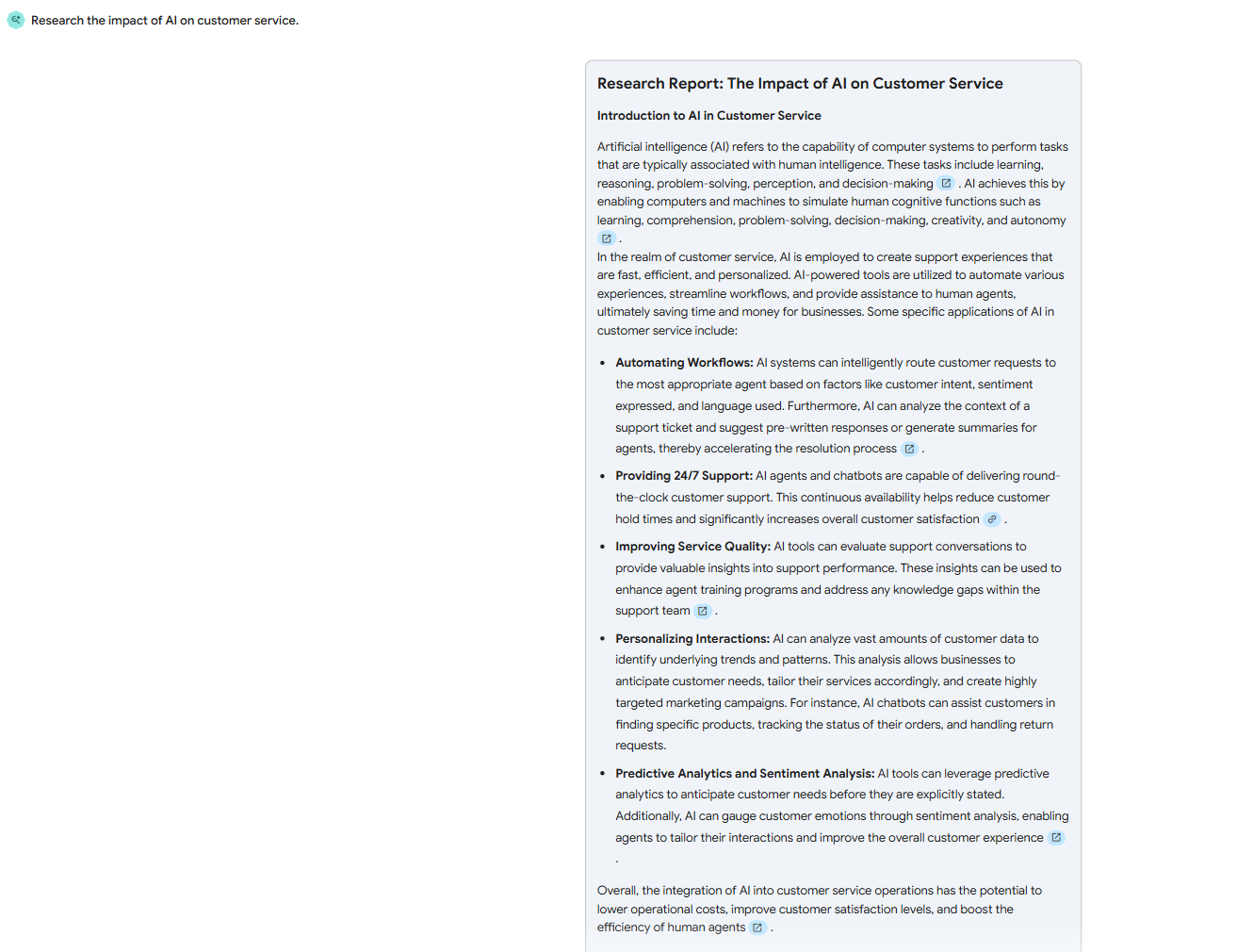 Example Agentspace DeepResearch Agent Report