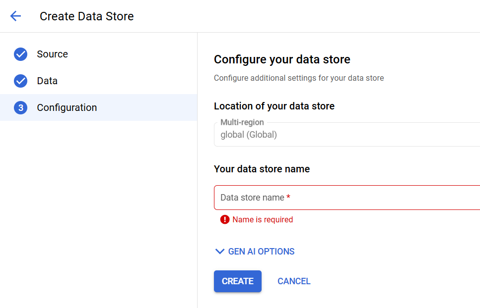 Example Agentspace Google Drive Connector Configuration Naming